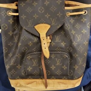 Louis Vuitton Brown and Tan Monogram Backpack